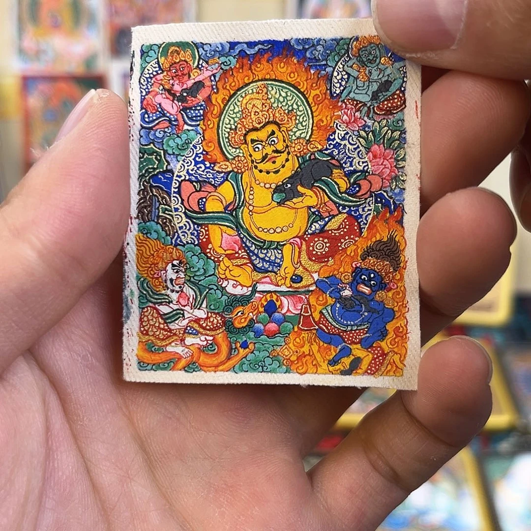 吊坠五路财神｜彩唐｜热贡手绘