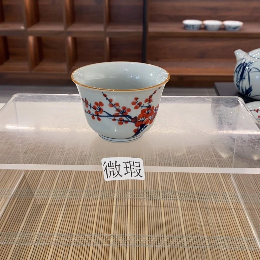 釉下彩老陶泥手工绘制