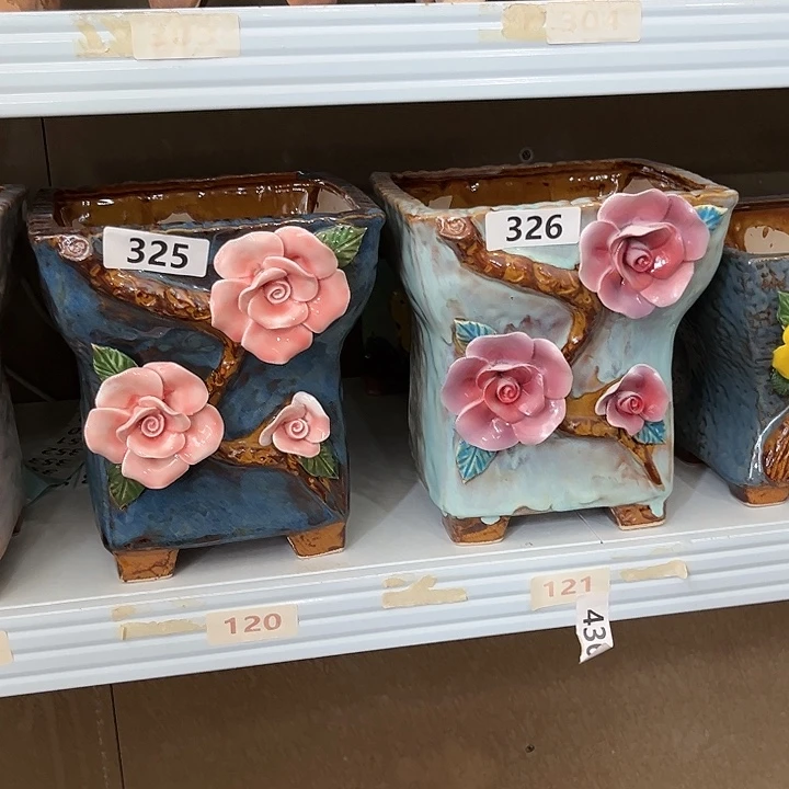 紫砂花盆粗陶材质多肉花盆