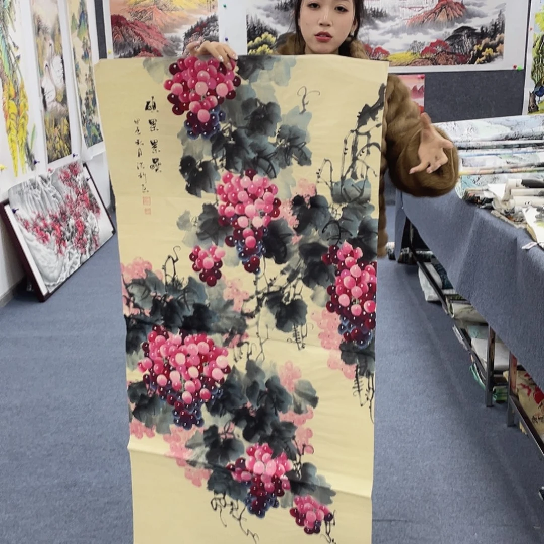 国画国画作品小姐姐放漏…