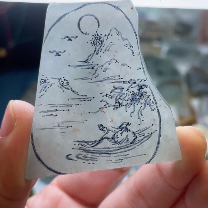 翡翠未镶嵌吊坠(不含链)翡翠料子