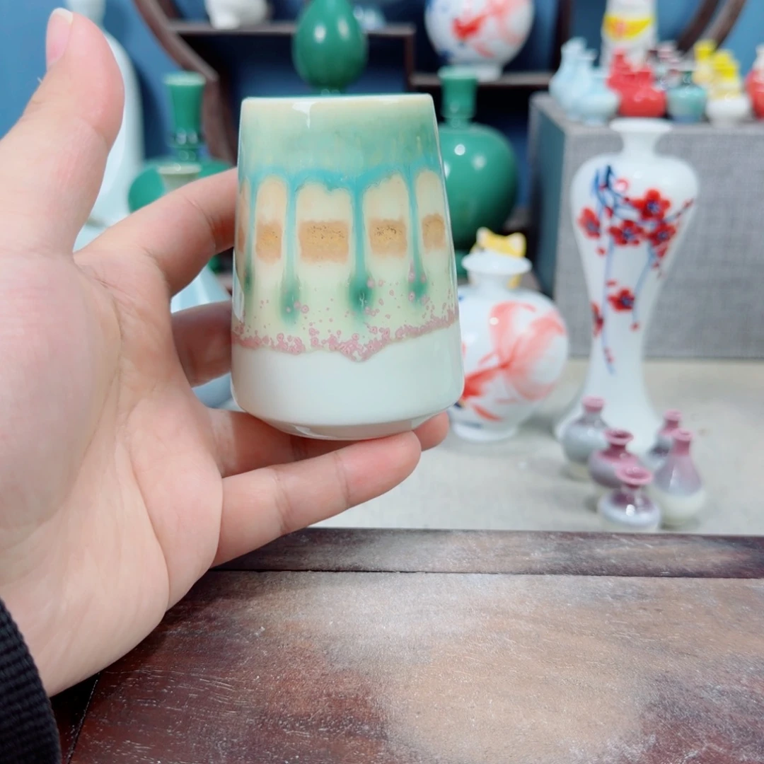 陶瓷手工小花器摆件