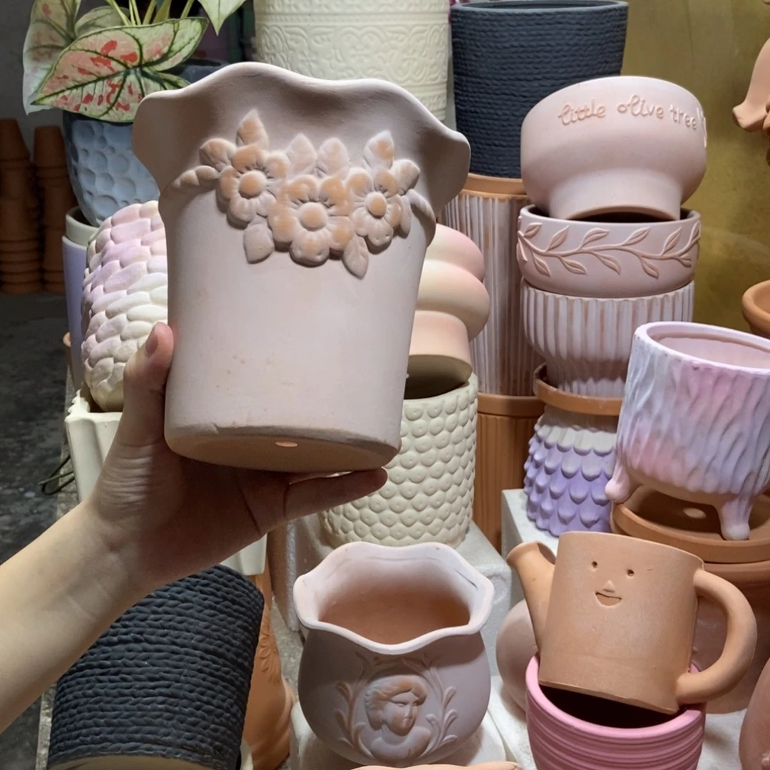 15×15雾化花边花束 粗陶1个