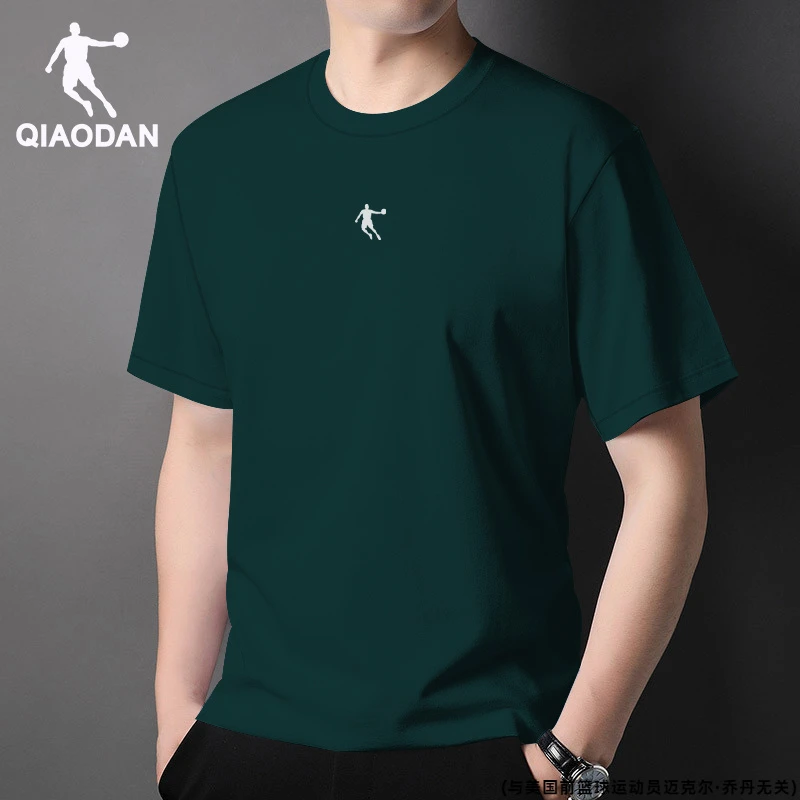 乔丹短袖男T恤2025夏季新款运动体恤官方男士跑步健身服蓝色半袖t