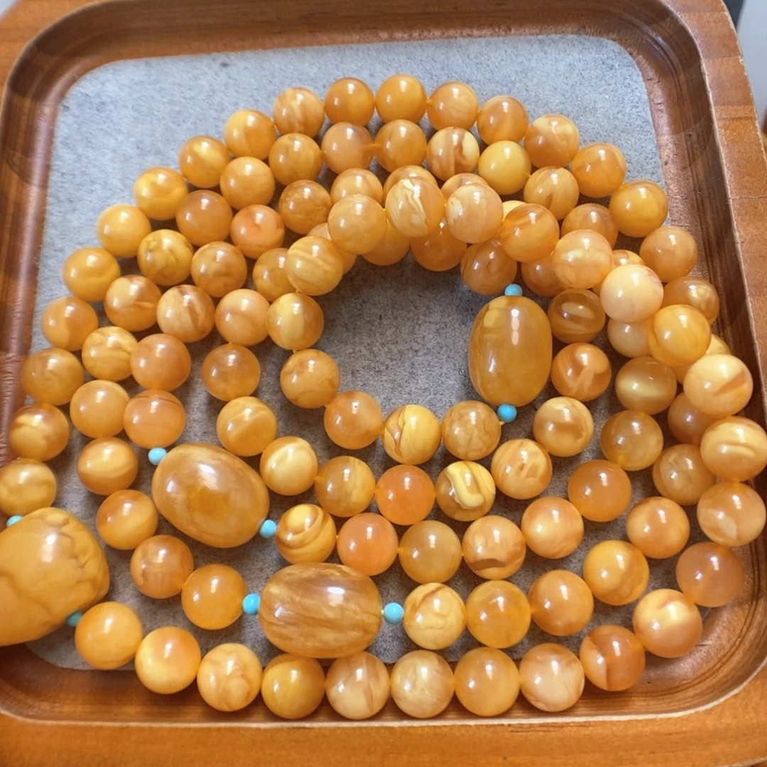 未镶嵌项链蜜蜡蜜蜡108