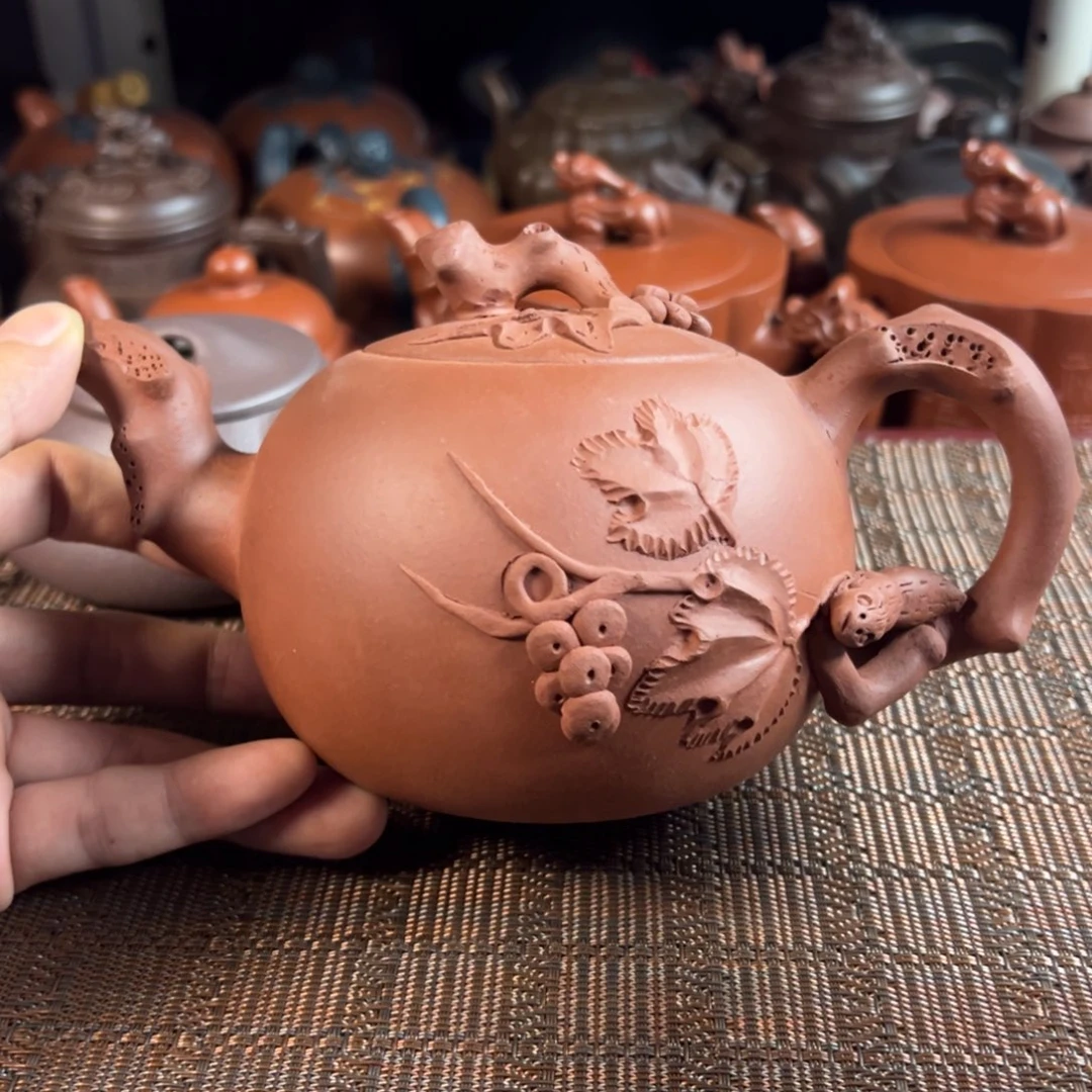 紫砂茶壶宜兴原矿紫砂壶450毫升容量