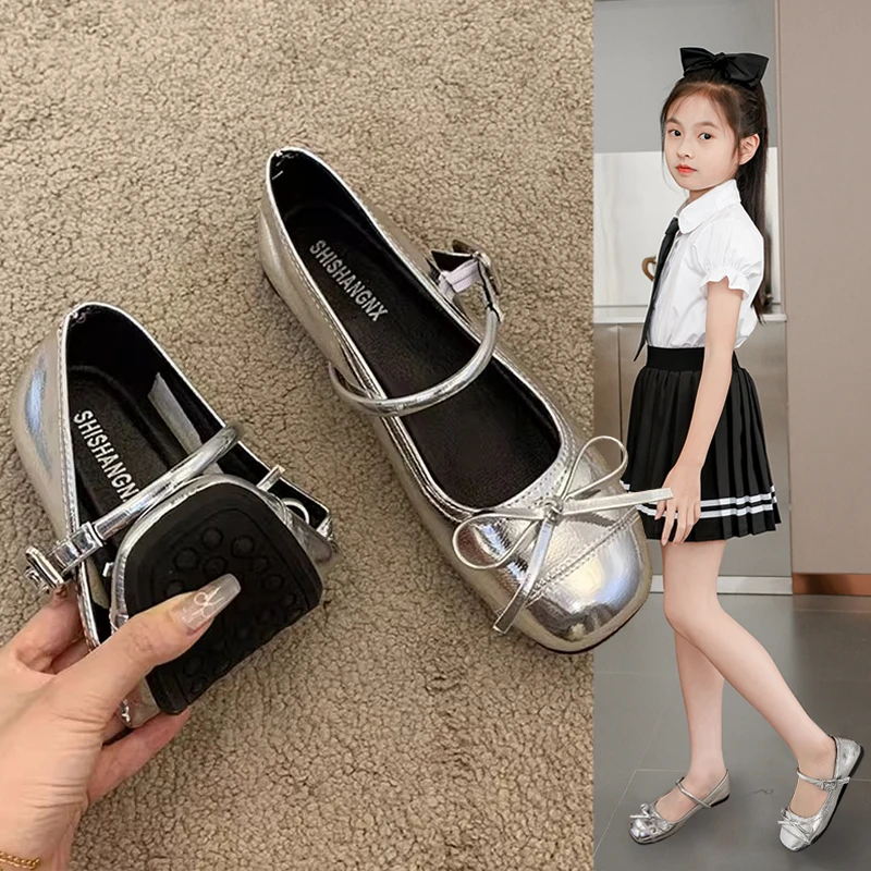 女童皮鞋2025新款夏中大童软底浅口单鞋小女孩表演鞋爆款玛丽珍鞋