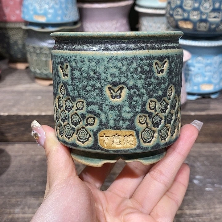 七里烧花盆2-25-520口径6