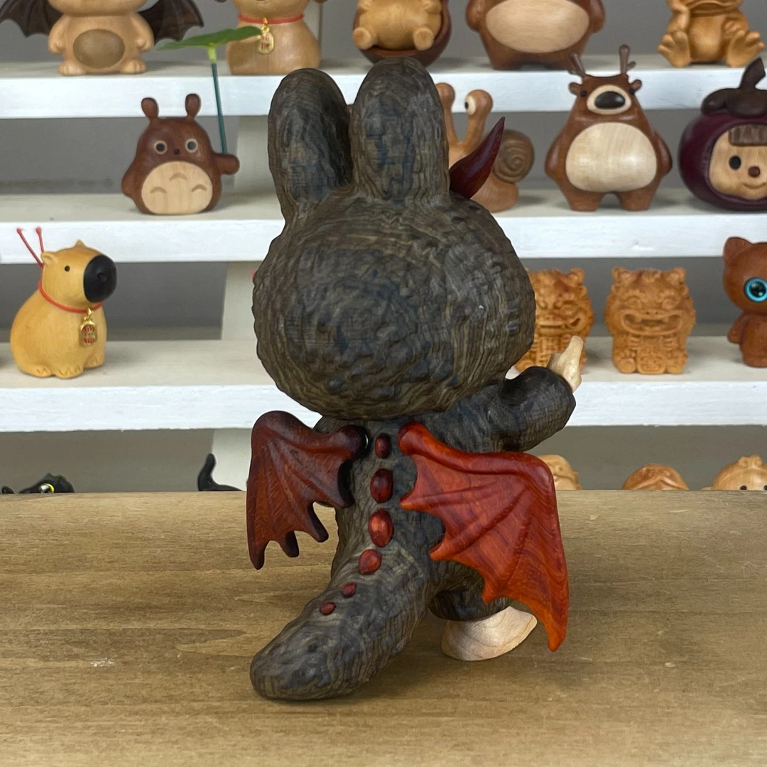 高端精品木雕小恶魔新房客厅装饰摆件书房装饰摆件电视柜装饰物品