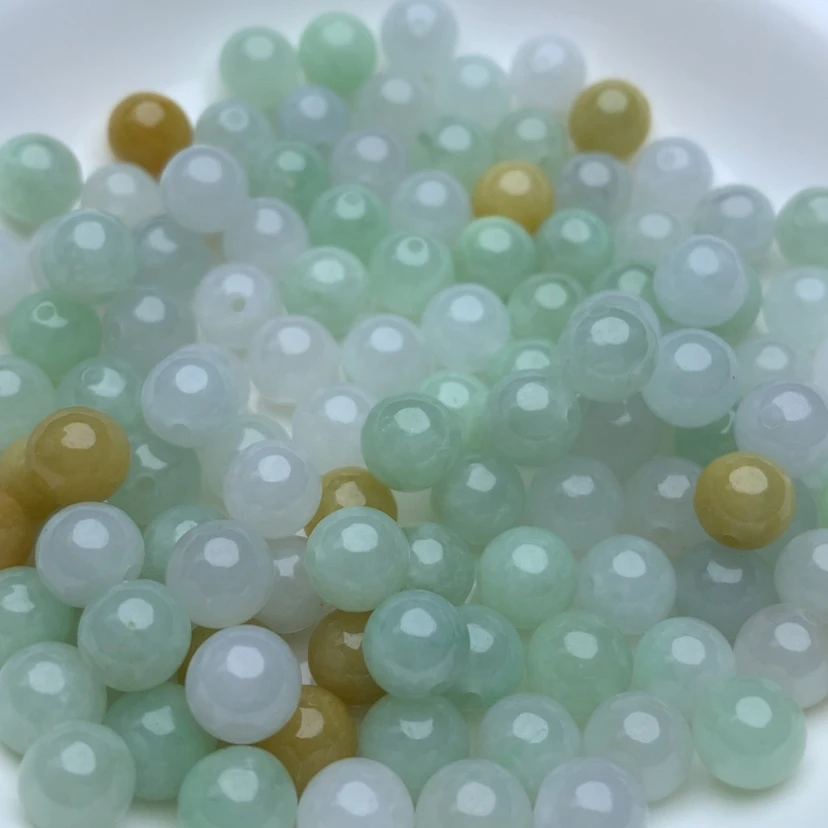 【闪购商品】翡翠手链未镶嵌卡7冰三彩10颗