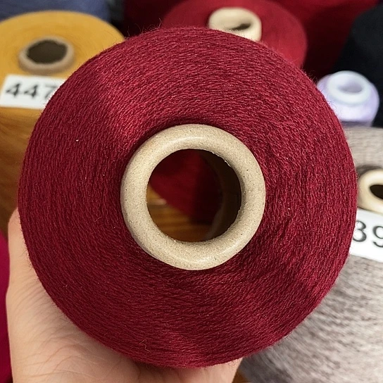 26/2支高品质山羊绒0.65斤紫红