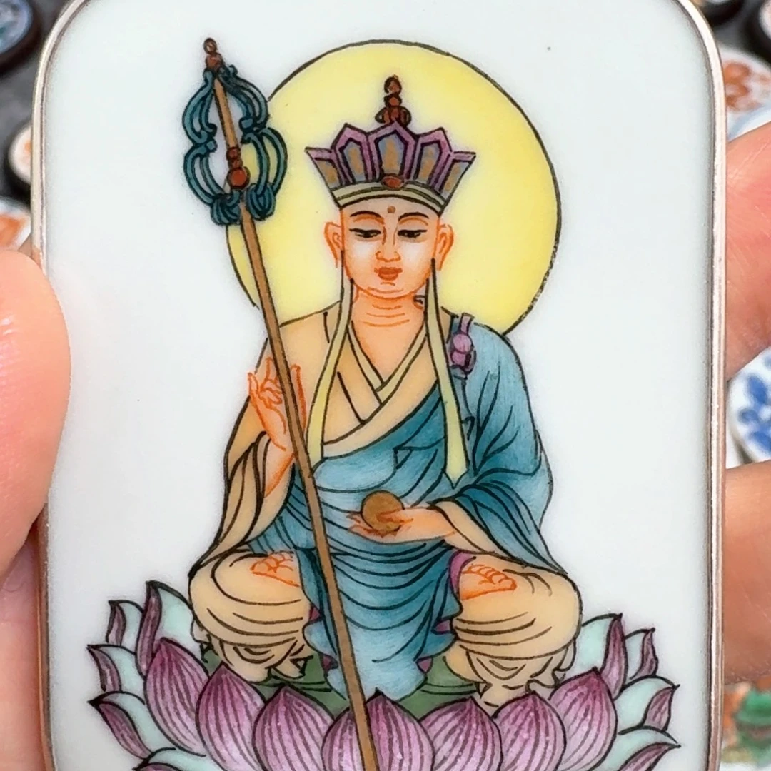 大***记瓷片地藏王菩萨一个