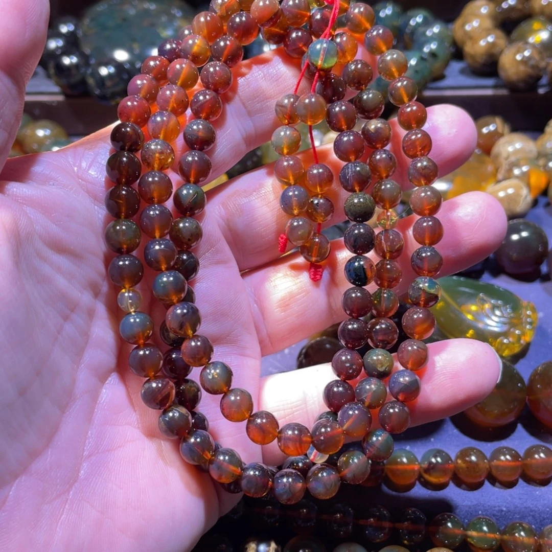 琥珀未镶嵌手链天然