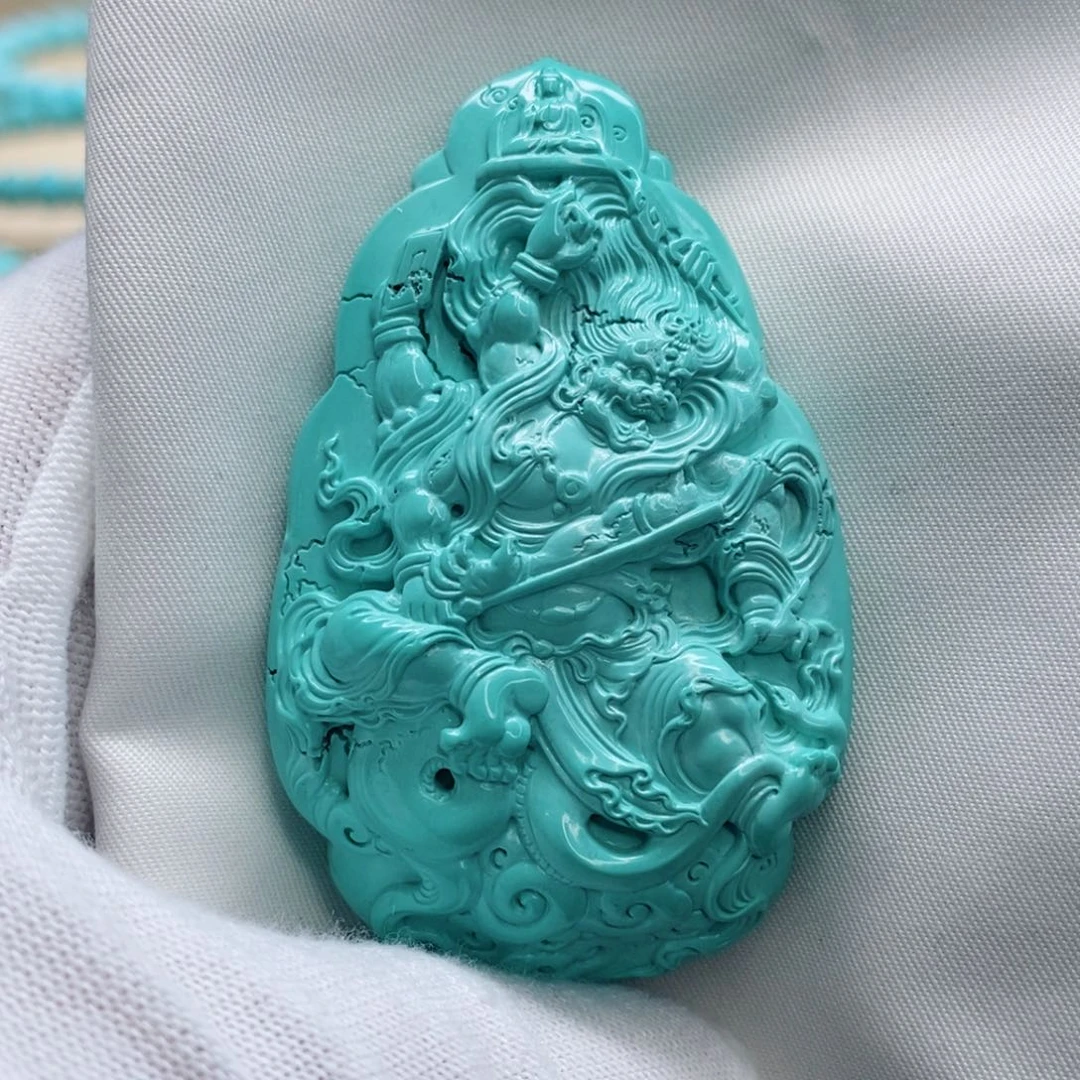 绿松石珠宝奇石未镶嵌不动明王