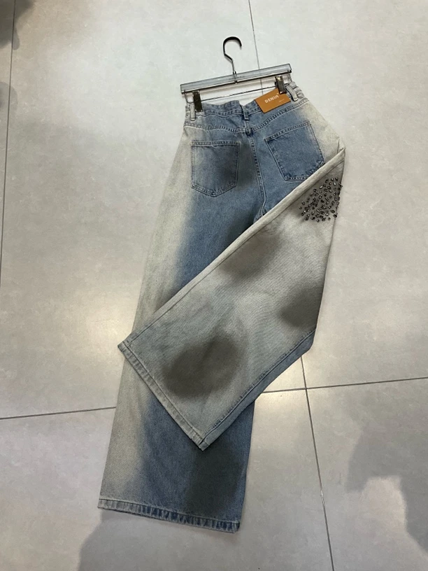 姿色时尚女装 特色斑点亮钻阔腿裤