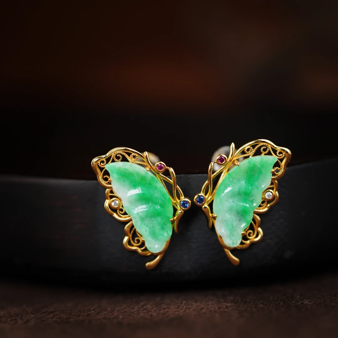 【左边婷姐】翡翠耳钉（JX5121901）