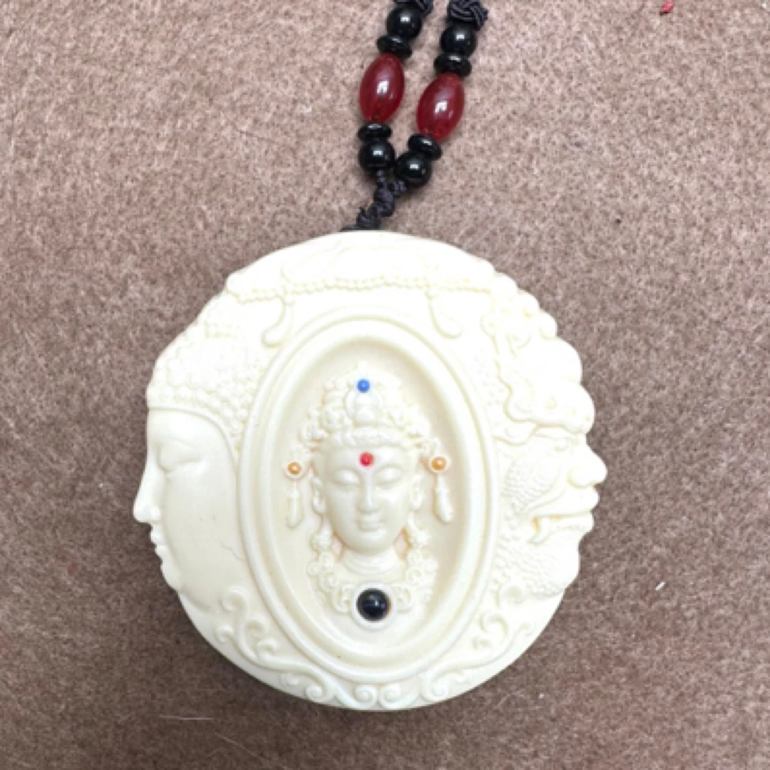 一念成佛  观音心经 猛犸牙雕工