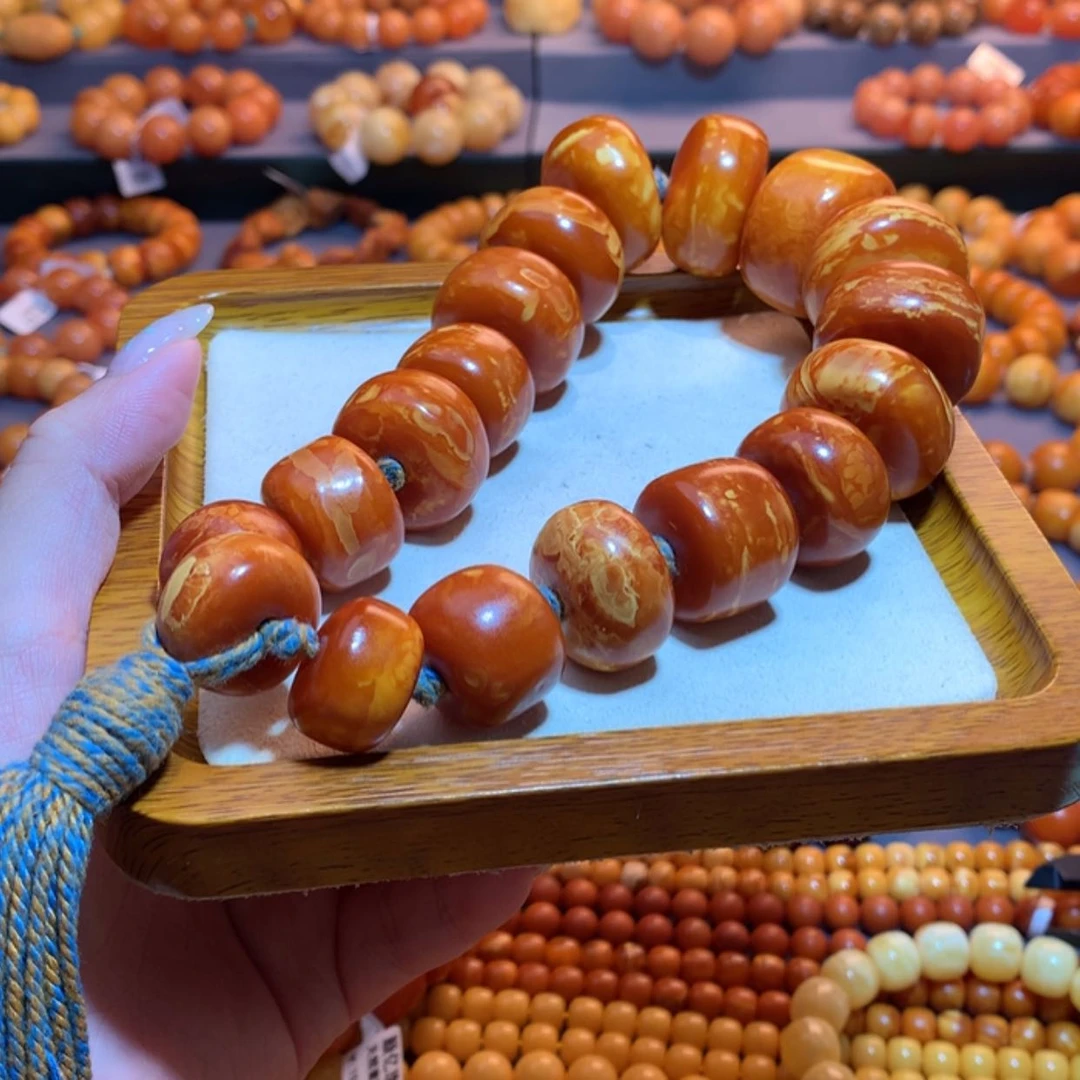 【闪购商品】手串蜜蜡未镶嵌红*蜜蜡手串