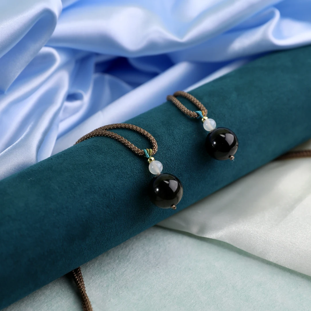 约16mm金曜石圆珠单珠吊坠多样性发一