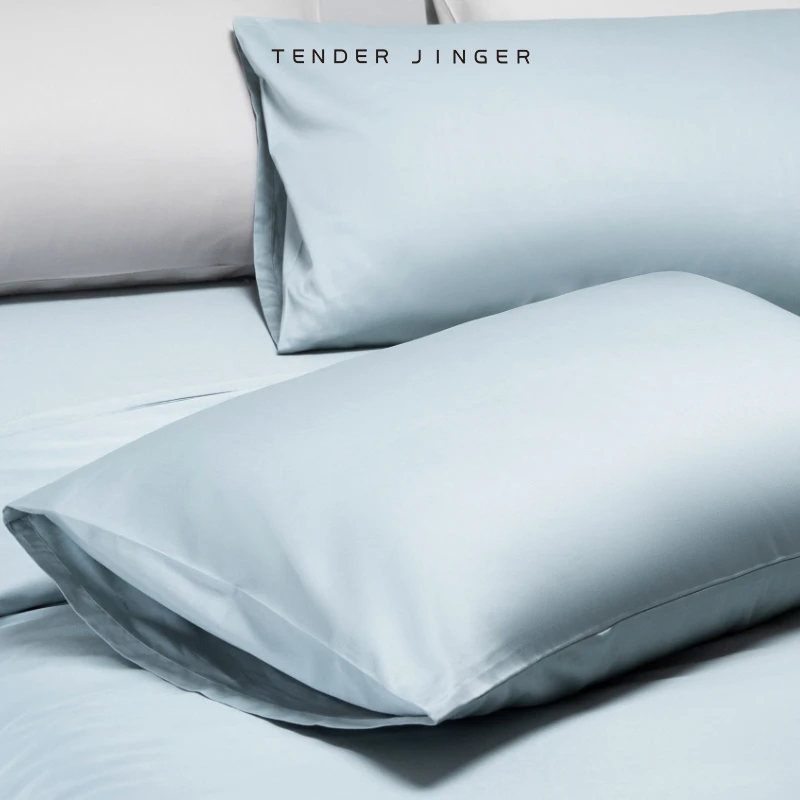 Tender Jinger｜居家生活 100%纯棉日式简约酒店风纯色枕套
