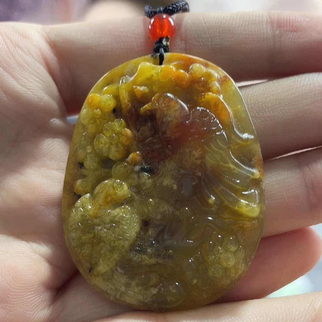 蛇纹石玉未镶嵌吊坠(赠链)