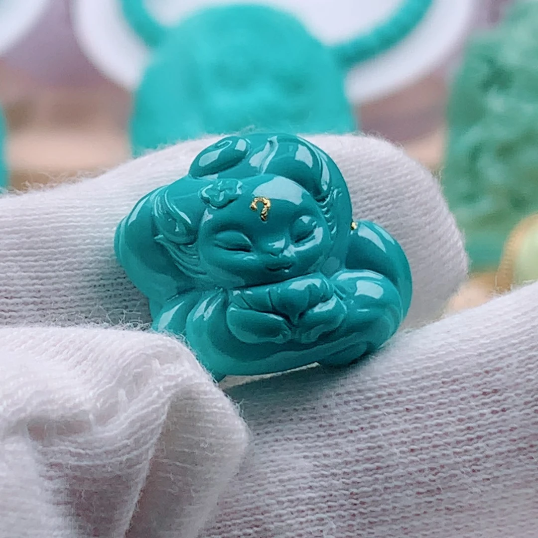 绿松石未镶嵌凤九