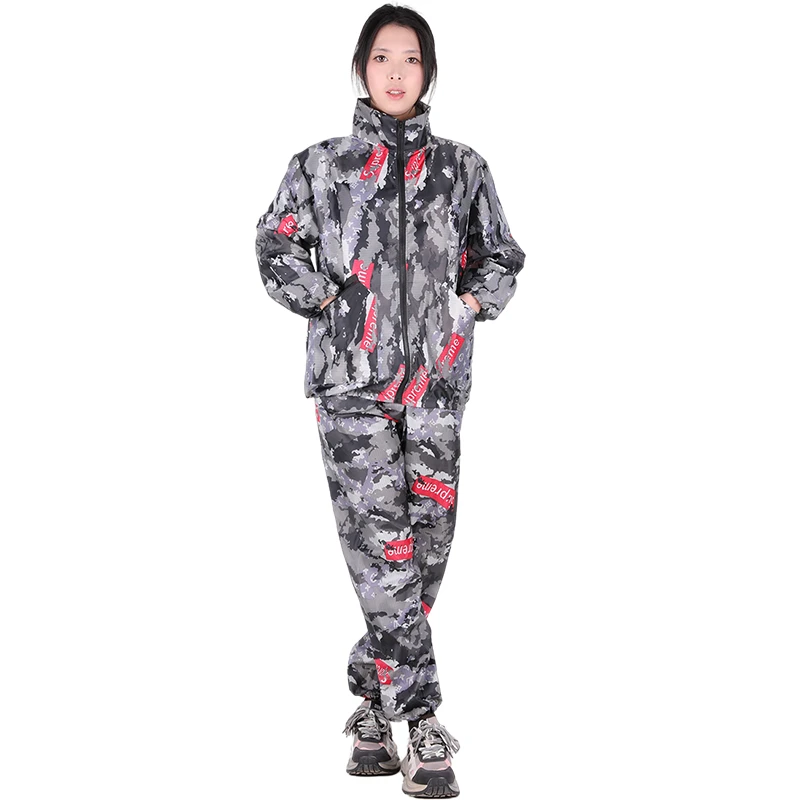 防尘服男女同款工作服岩棉服养殖防臭服装四季通用迷彩防尘衣服