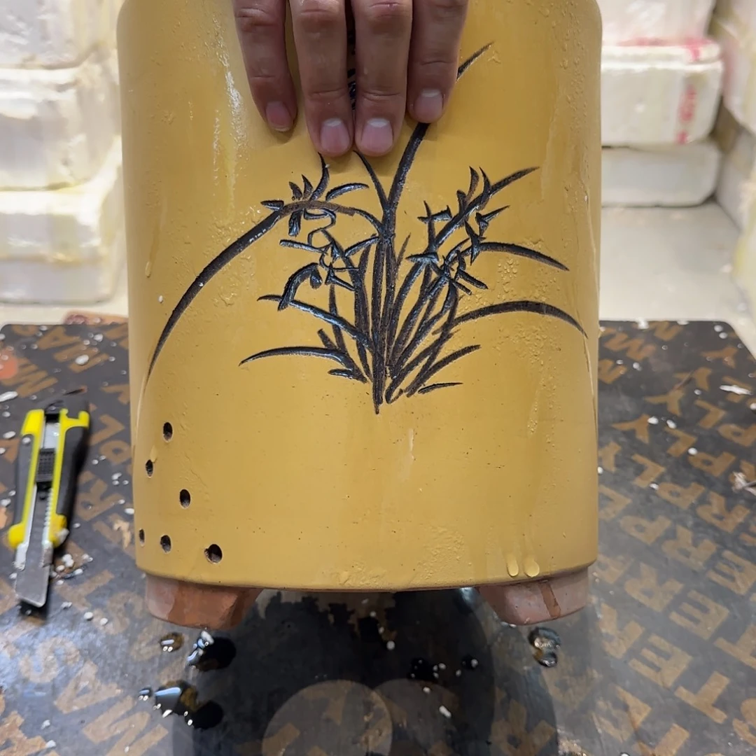 紫砂花盆口径17.22口径