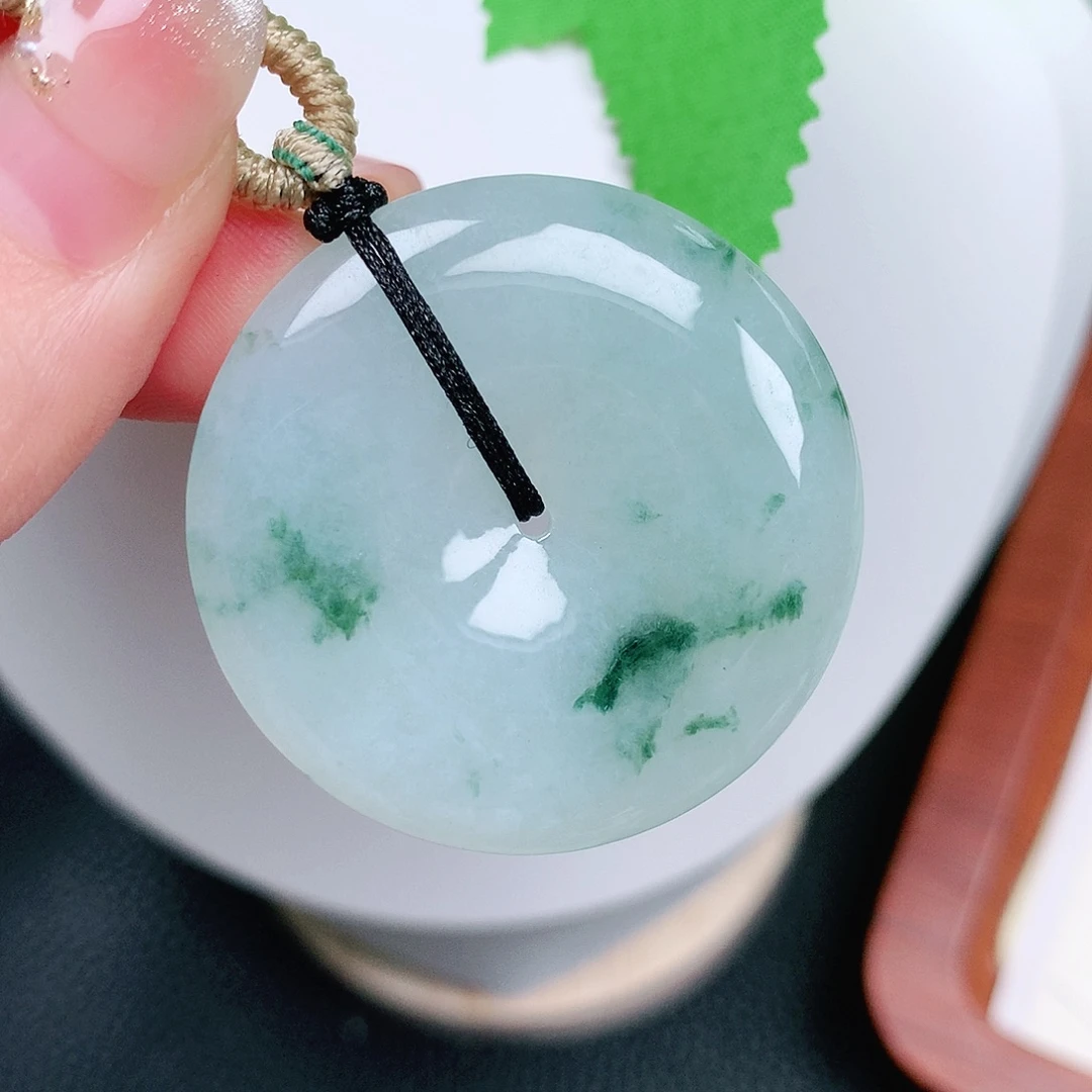 翡翠未镶嵌颈饰平安36.1-5.8