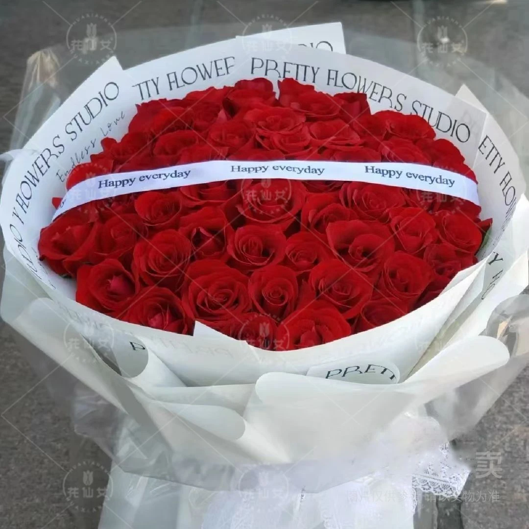 【钟爱于你】52朵红玫瑰花束生日鲜花女士生日花束生日礼物花店送花上门鲜花花束配送