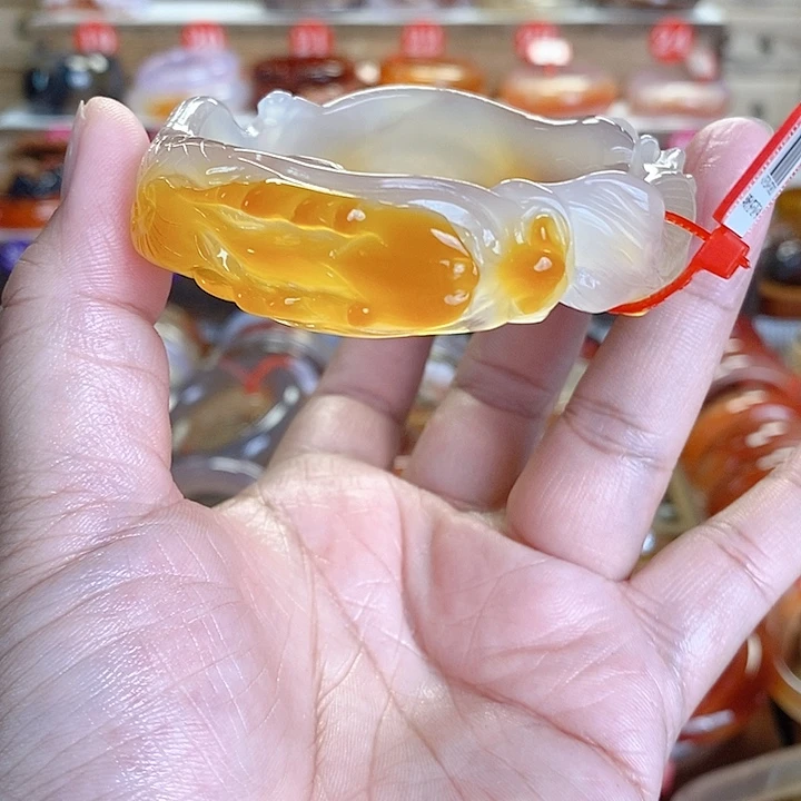 玛瑙/玉髓手镯未镶嵌白**）