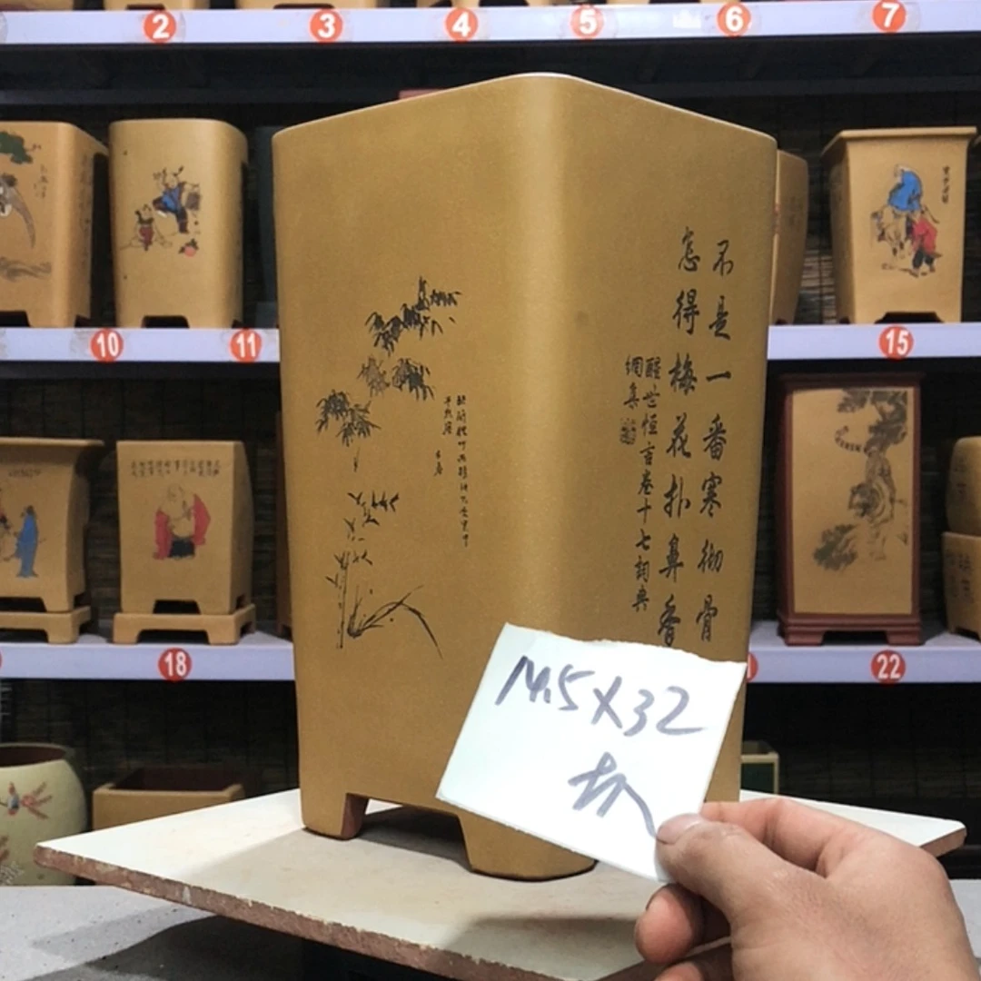 【闪购商品】紫砂花盆三***兴手工制作