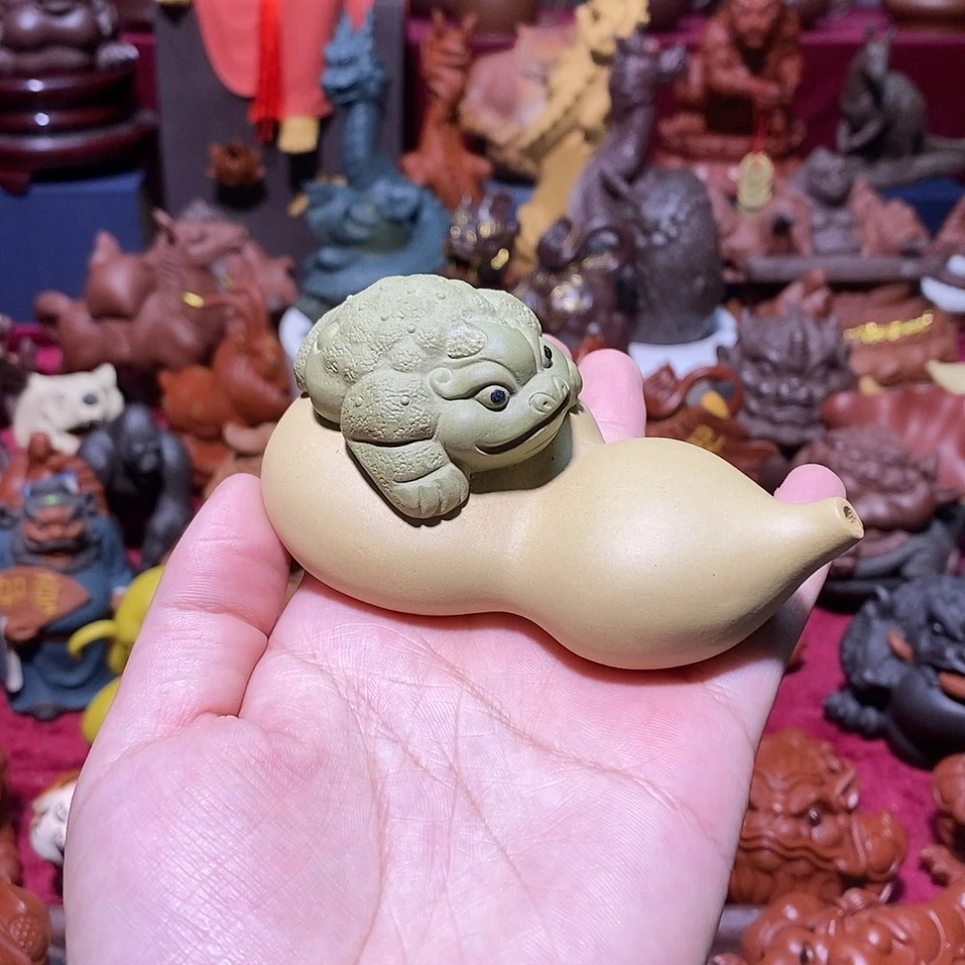 紫砂茶宠宜兴紫砂葫芦蟾
