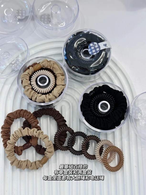 刚需款-一盒8个装百搭发绳（YWFJ322#）爱唯依简约