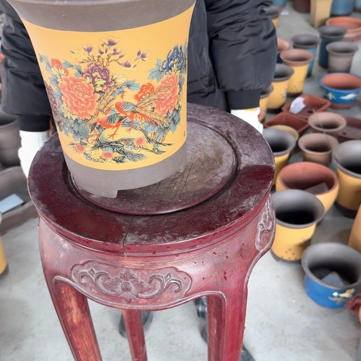 紫砂紫砂花盆23*25