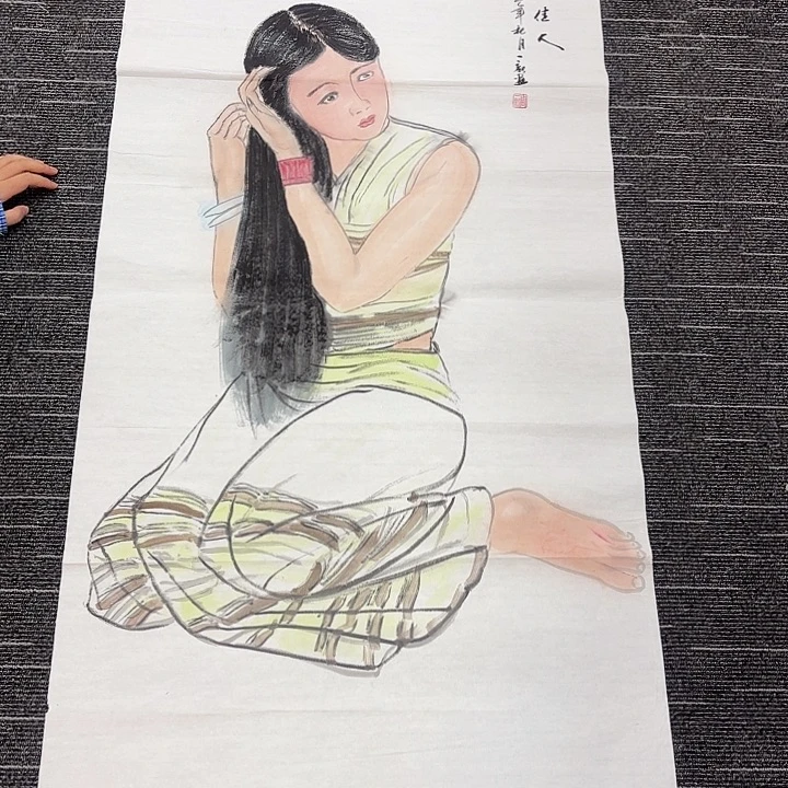 国画美女图画作品