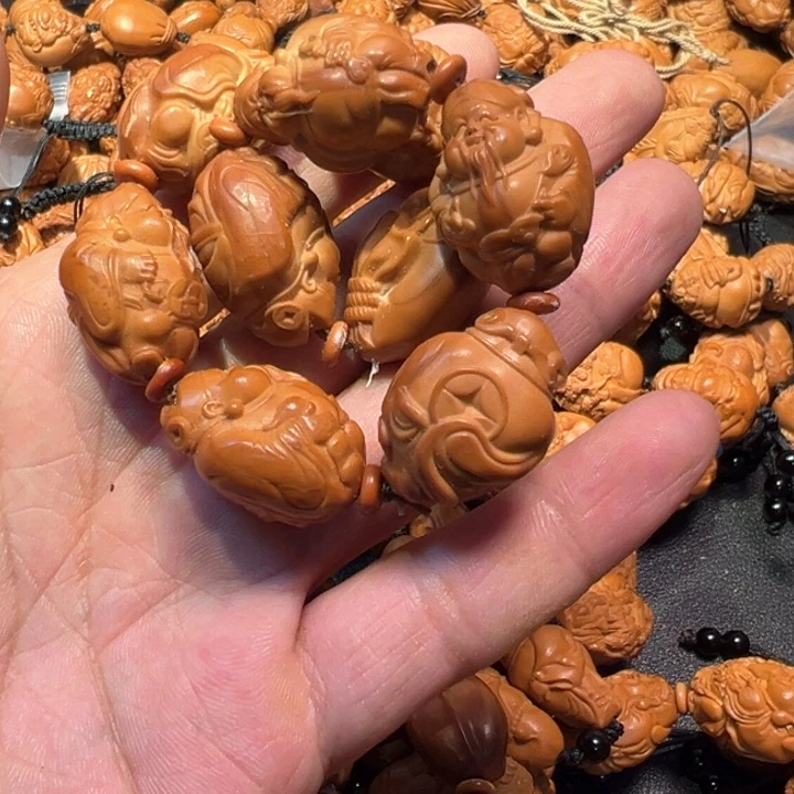 橄榄核手串/手链花皮财神