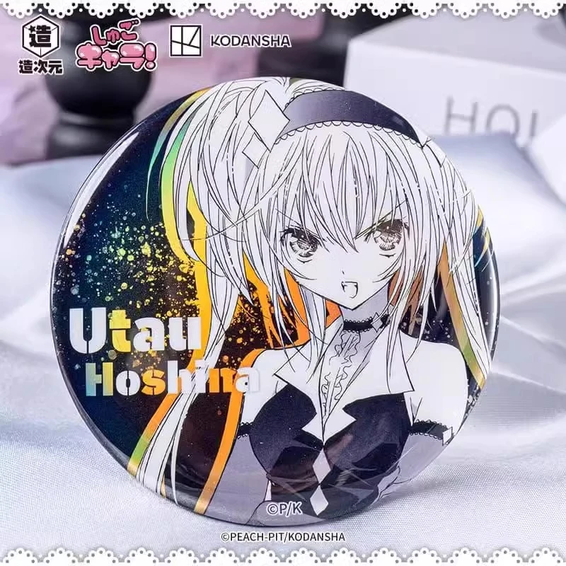 造次元官方正版守护甜心周边黑白墨色系列歌呗 亚梦徽章吧唧盲盒