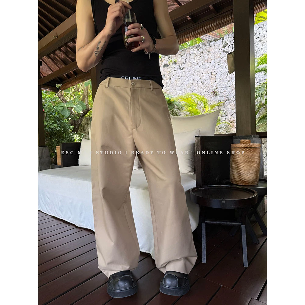 ESC MAN STUDIO/让你穿搭有型又很舒服的休闲长裤宽松纯棉直筒裤