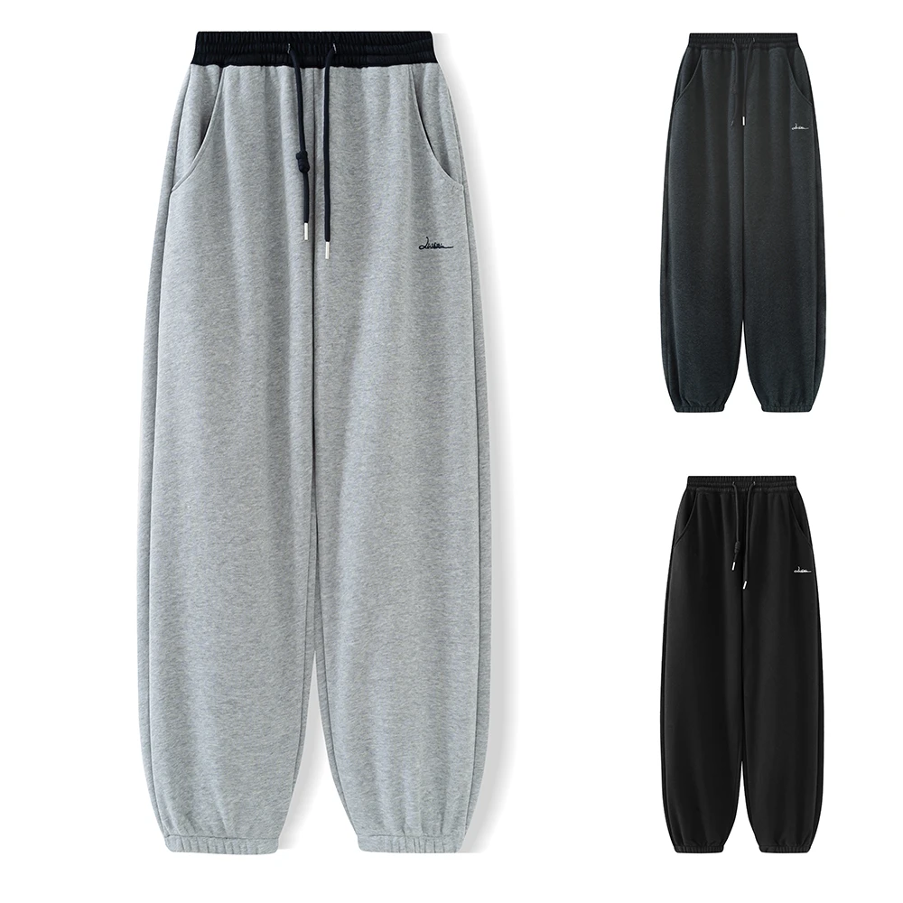 （加长裤）冬款加绒学生装裤子青少年运动裤初高中生休闲长裤7035