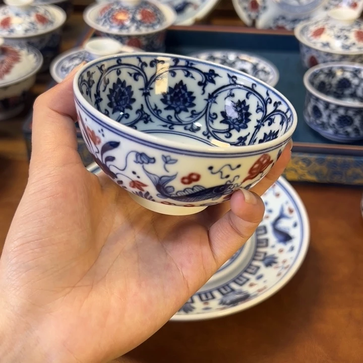 摆件景德镇陶瓷茶器百宝箱