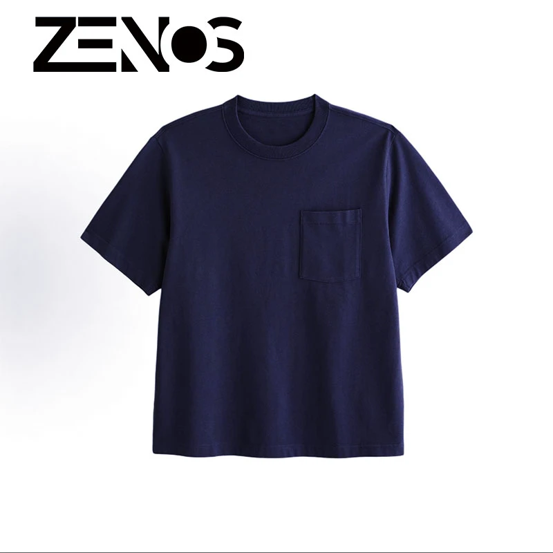 Z夏季薄款时尚亲肤舒适圆领T恤口袋款（卡码拍小）