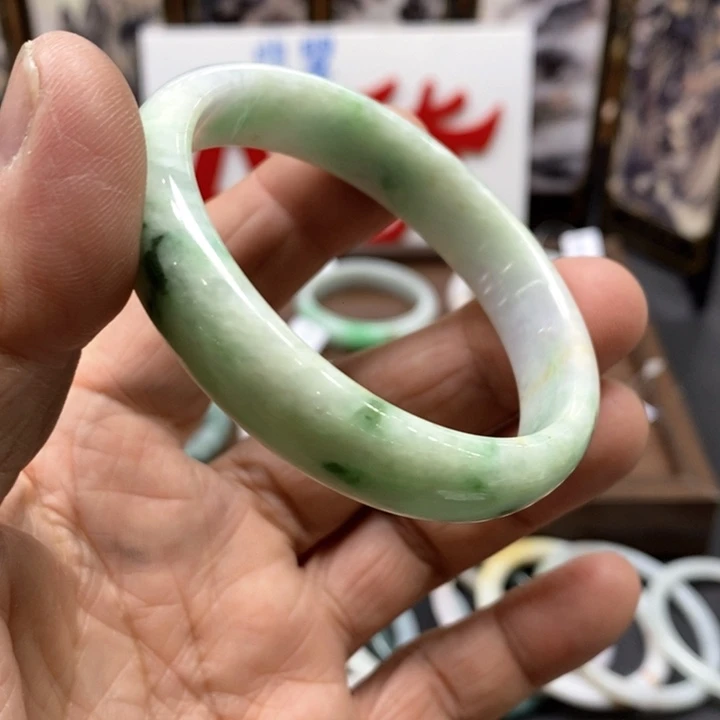 翡翠未镶嵌手镯翡翠手镯53-55，卡12