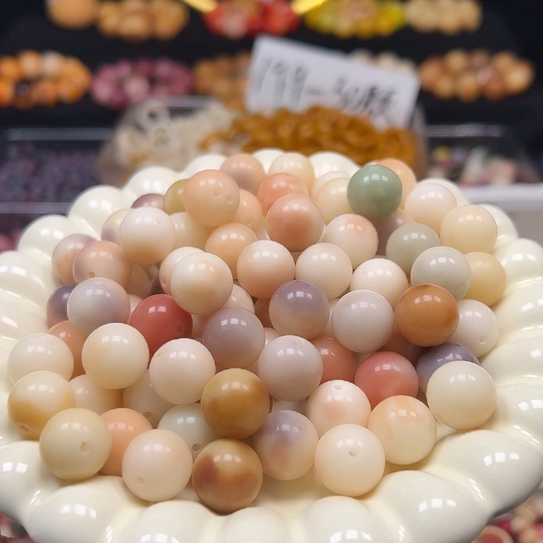 手串菩提根/象牙果110颗14尺寸圆珠莫奈系列