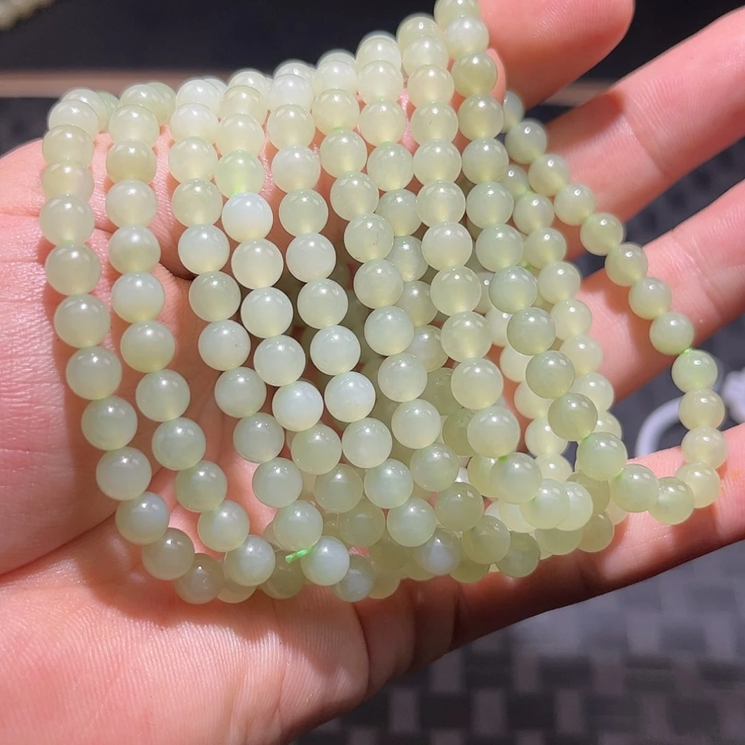 和田玉和田玉钢板料手串卡6纯天然未镶嵌