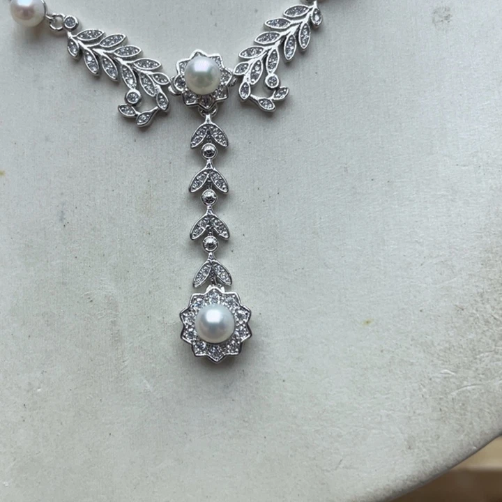 淡水珍珠项链合金