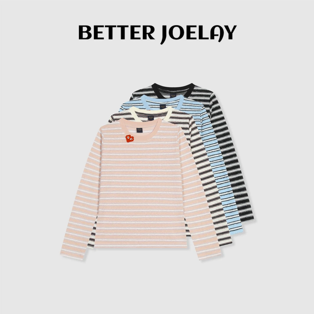 BETTER JOELAY-【香榭丽大街】时尚百搭T恤长袖简约休闲风KH3616