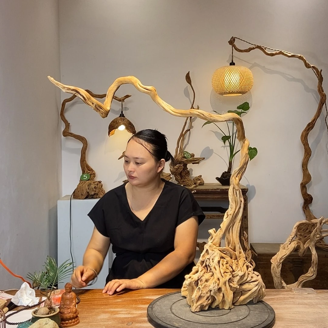 幸***满天然根雕陶制艺术品