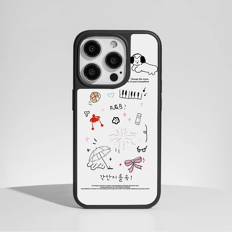 音乐小狗适用于iphone15plus可爱卡通女款13苹果16promax手机壳14