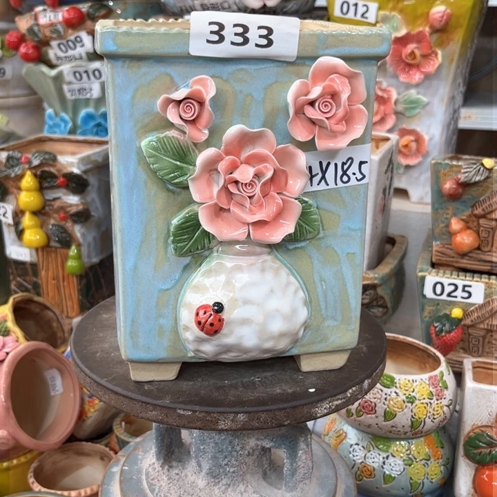 紫砂花盆粗陶材质多肉花盆